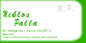 miklos palla business card